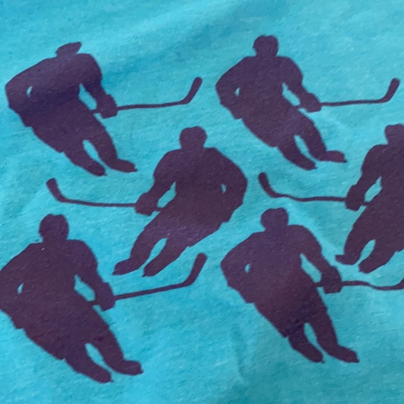 Girls hockey tshirt - turquoise purple - Picture 2 of 6